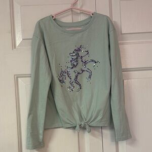 Jumping Beans Mint Unicorn Long Sleeve Tee